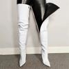 Fashion Women's Boots Over The Knee Punk Style Fashionable Boot Stiletto Autumn and Winter Women Sexy Pu Side Zipper Women Shoes