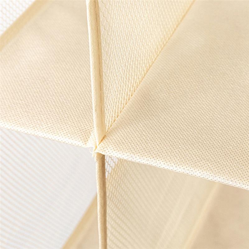 M-Modern-Eco-Friendly Dust-Proof Hanging Tote Bag Organizer-Transparent For Closet Storage Solution Khaki 2 Layers