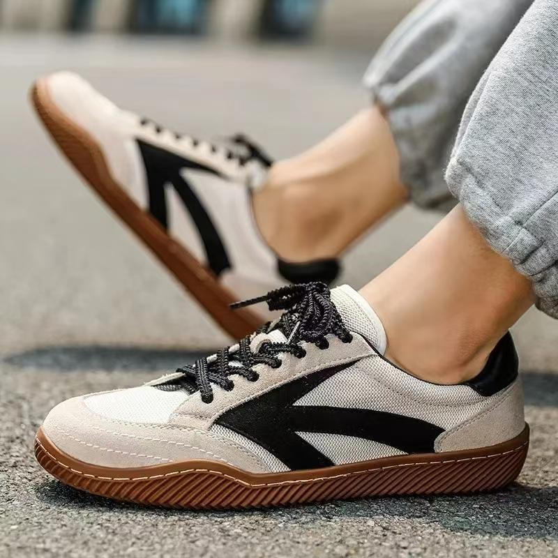 Men's Casual Shoes Breathable Soft-sole Sneakers Retro Men Tennis Shoe Lace-Up Lightweight Flat Walking Footwear Tenis Masculino