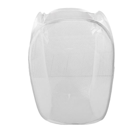 

Dirty Clothes Basket Foldable Breathable Mesh Fabric Laundry Bin Prevents Odor Container for Bathroom Laundry Storage Home Family белый