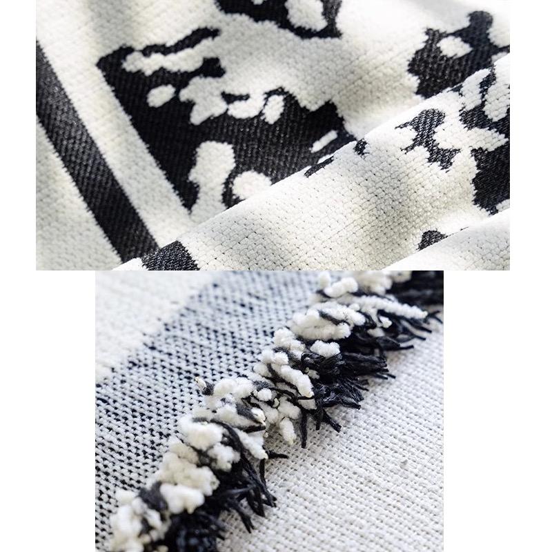 French Chenille Slipcovers Blooming Flowers Trees Anti Cat Scratch Furniture Protector Bedspread Couch Towel Full Cover Blanket