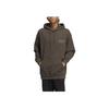 Adidas Solid Color Pocket Letter Print Loose Casual Hoodie Long Sleeve Sweatshirt Men Tops Brown IB2736
