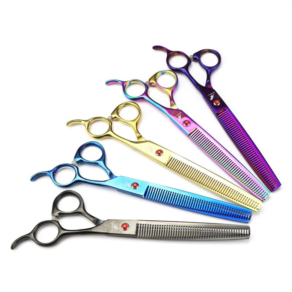 Pet Napson 7.5-Inch Fine-Tooth Thinning Shears - Personalized Color Grooming Shears