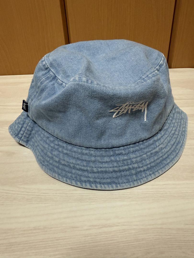 

[Б/У] Джинсовая панама Stussy светло-голубого цвета