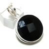 Natural Black Spinel Gemstone Handmade 925 Sterling Silver Pendant 1.58" P4L39
