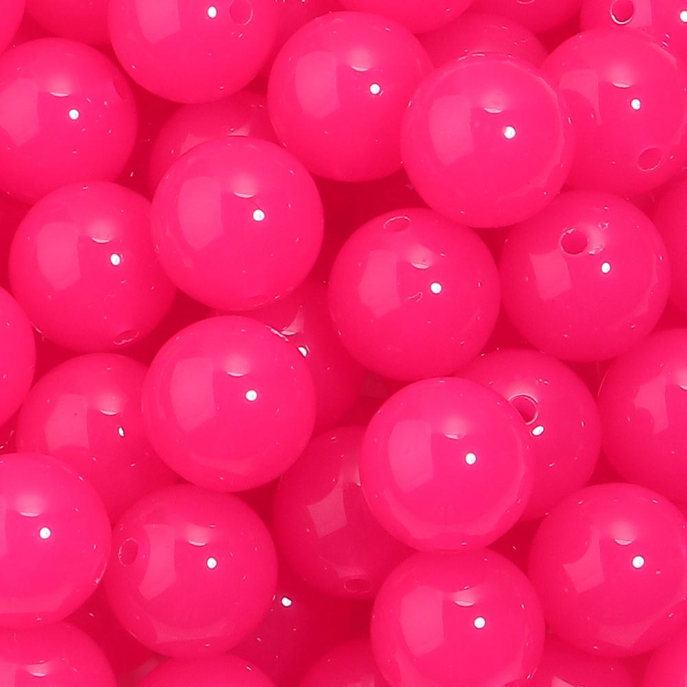 20pcs/lot 16mm Colorful Round Acrylic Beads Jelly Beads Loose Spacer Beads For Jewelry Making DIY Bracelets Necklace Accessories