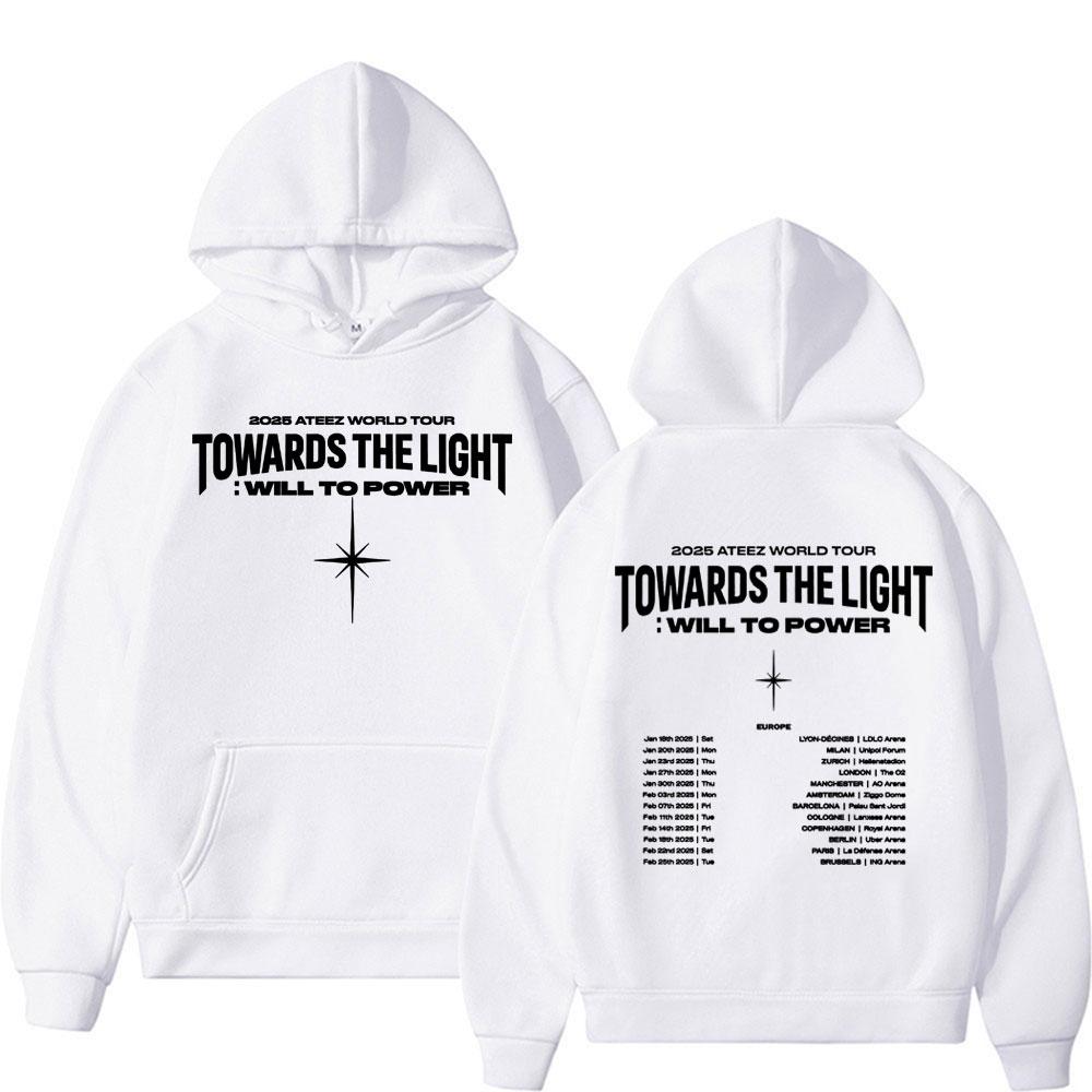 2025 Ateez World Tour Towards The Light: Bluzy Will To Power Męskie Damskie Koreańska Moda Wysoka Jakość Casualowa Bluza Pulower
