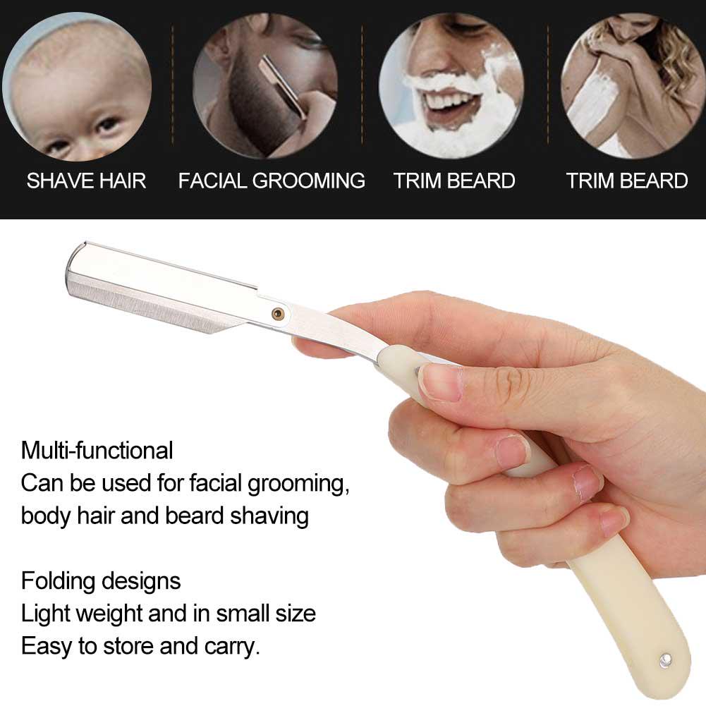Professional Portable Beard Shaver Folding Manual Shaver Face Grooming Tool