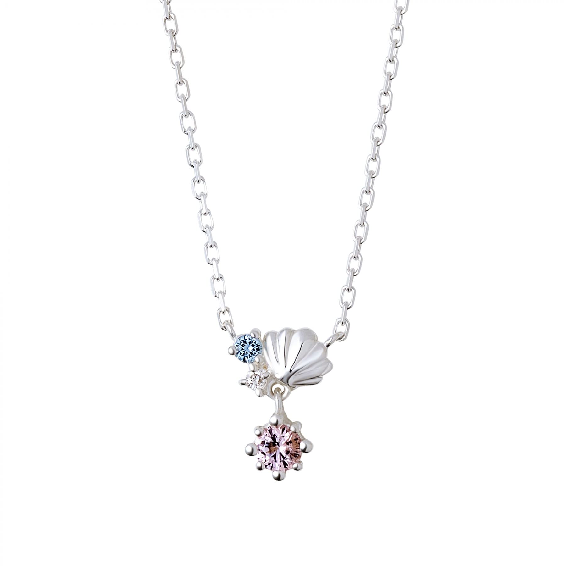 

THE KISS Disney Princess Box with Message Ariel Diamond Necklace 40cm [The Kiss] DI-SN521DM [Disney Collection] [Original Card] Women s