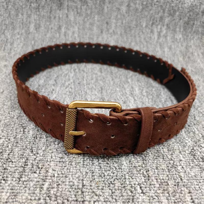

Vintage Suede Belts Ladies Gold Alloy Waist Buckle Dress Accessories Elegant Jeans Decorative