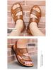 2025 Heren Slijtvaste Bruine Leren Sandalen - Jeugdtrend, Antislip, Ademend, Zomer Strand Schoenen.