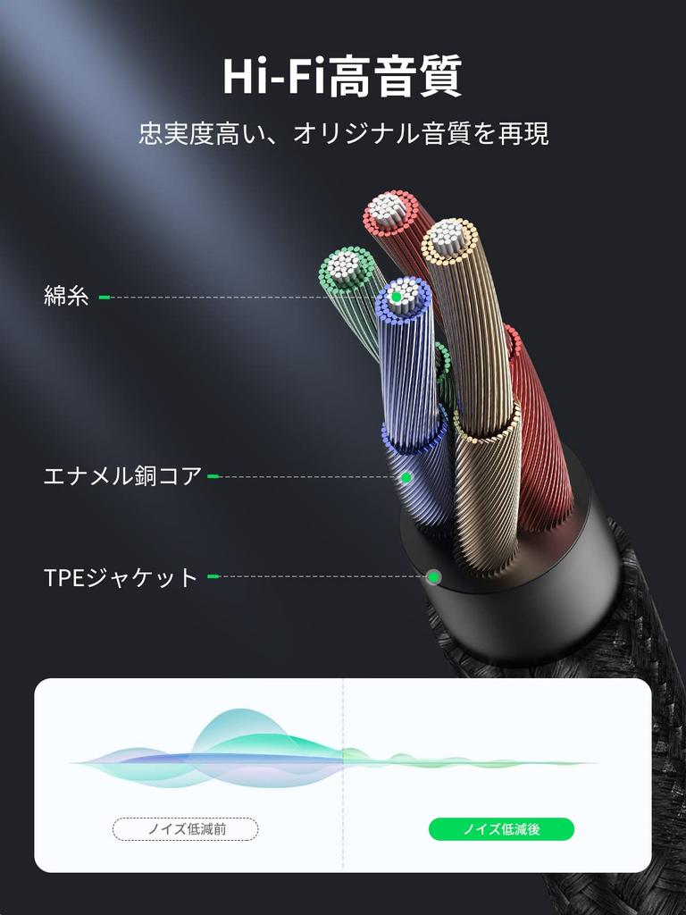 UGREEN Audio Cable Conversion Cable 4 3 Pole Distribution Cable Male To Earphone Branch Cord Sound Quality Oxygen Free Copper Core Wire Highly Durable