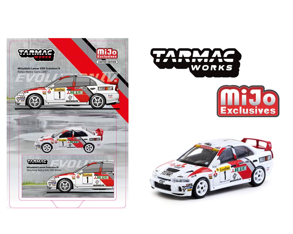 Tarmac Works 1/64 Mitsubishi Lancer Evolution IV 1997 Monte Carlo Rally Tarmac Works Tommi Mäkinen/Seppo Harjanne