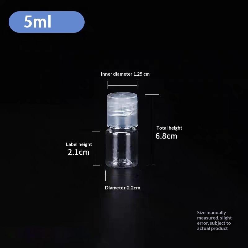 [Flip Cap] 5ml/10ml/15ml/30ml /50ml /100ml Empty Bottle Perfume Atomizer Transparent PET Plastic Bottles