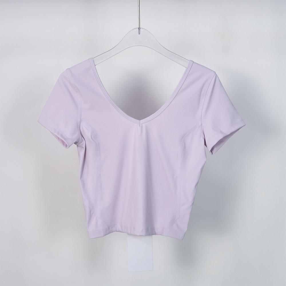 Sommer Leichtes Yoga-Top: Hüfttiefes Kurzarm-T-Shirt für Freizeit-Sport und Fitness