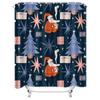 TU Santa Claus Shower Curtain Christmas Bathroom Decor Festive Holiday Print Waterproof Fabric Backdrop Xmas Party Supplies