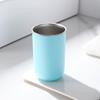 Minimalist Stainless Steel Toothbrush and Rinse Cup Set for Couples and Kids