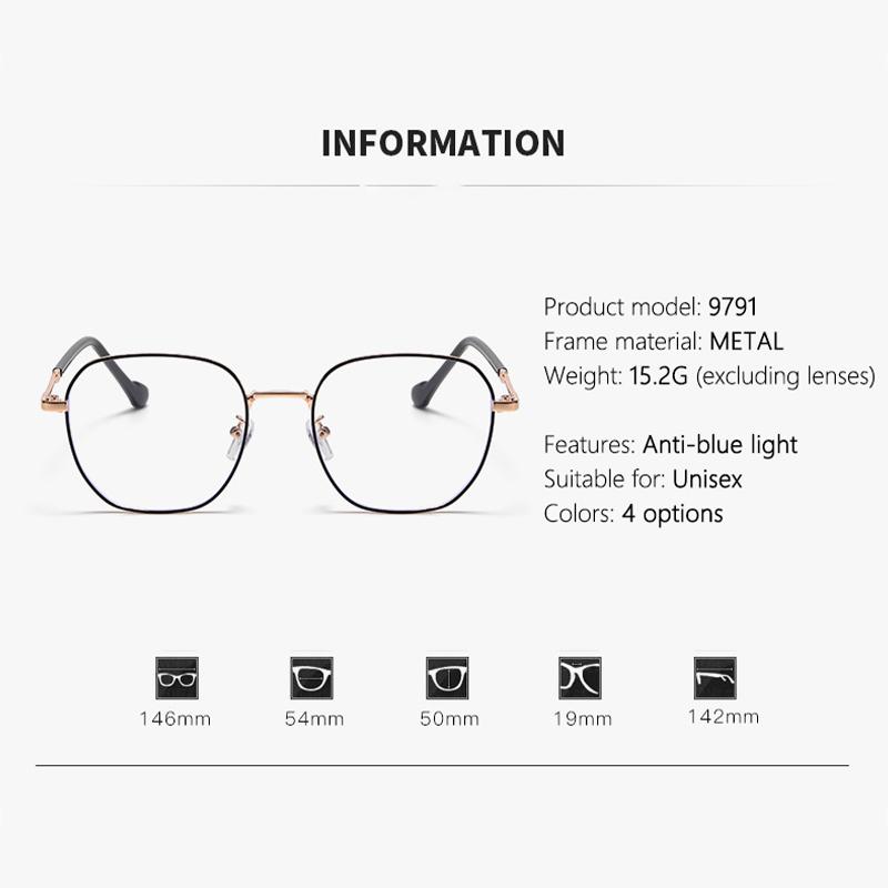 Photo-sensitive Intelligent Color-changing Glasses With Anti-blue Light Feature, Large Frame, Women's Nearsighted Glasses 9791