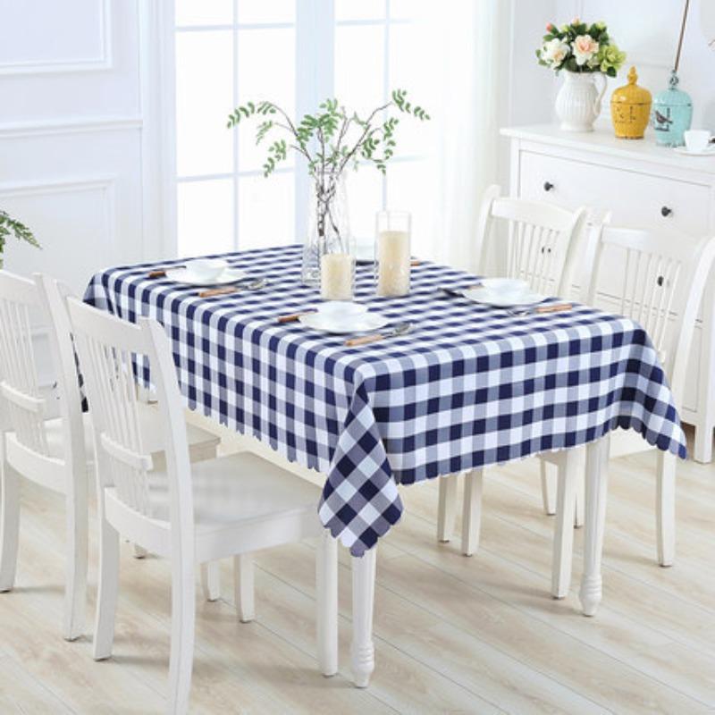 Coffee Shop Checkered Tablecloth Round Square Household Dining Room Living Room Table Cloth Wedding Party Decoration Universal Outdoor Picnic Cloth