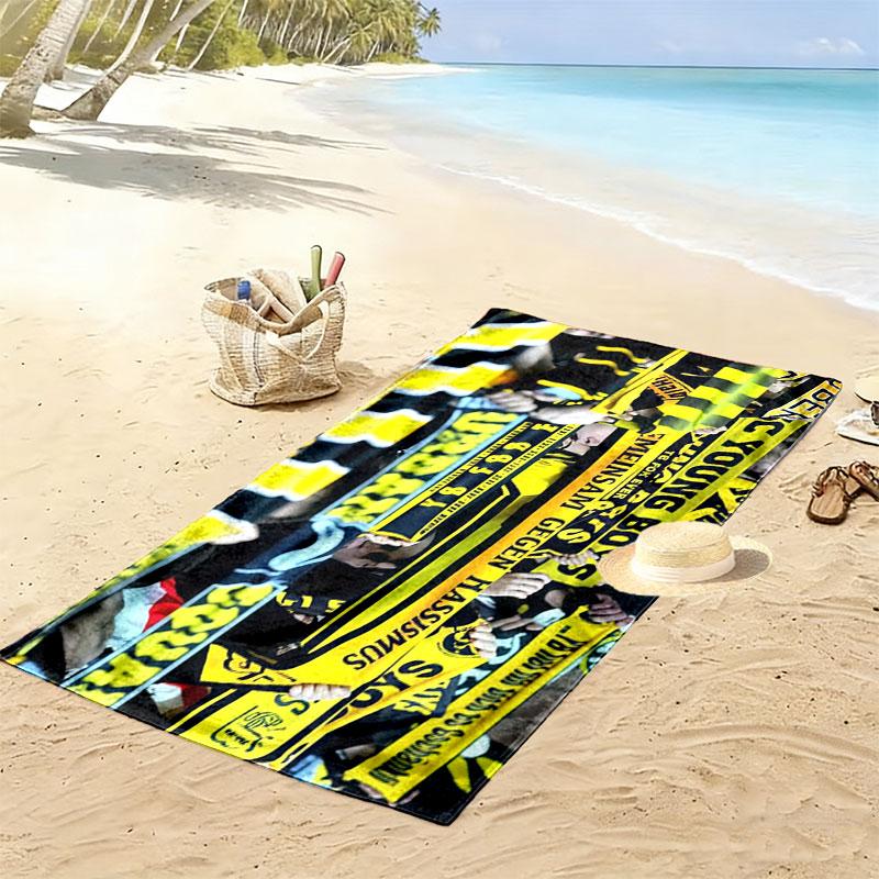 YB Print Beach Towel, Large Soft Quick Dry Towel for Beach Camping Swimming