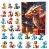 24 Days Christmas Advent Calendar Cute Acrylic Dinosaur Pendant Toy Christmas Tree Decor Backpack Car 2D Flat Pendants Gifts