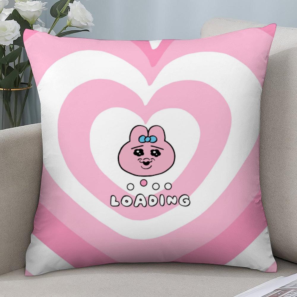 Kawaii O-Opanchu Usagi Pillow Case Short Plush Sofa Decorative Gift Home Double-sided Printing Cushion