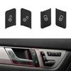 4PCS Door Unlock Switch Button Trim Cover For Mercedes-Benz E Class W212 2010-15