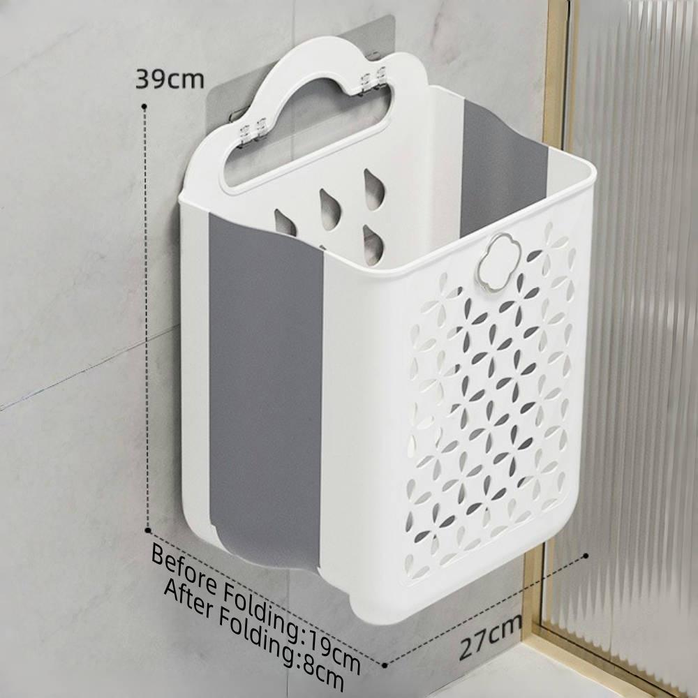 Large Capaci Folding Bathroom Laundry Basket Non Perforated Wall-mounted Clothe Storage Baskets Bathroom Dirty Clothe Organizer