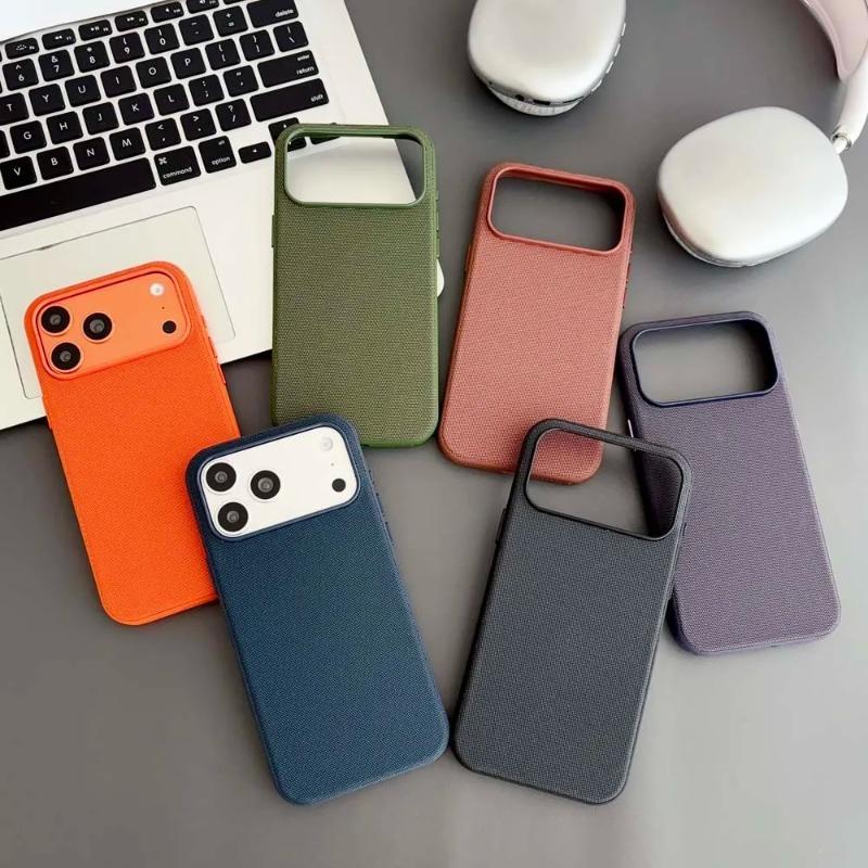Magnetic TechWoven Phone Case For 18 17 Air 16 15 14 13 Pro Max Tech Woven For Magsafe Wireless Charging Shockproof Cover