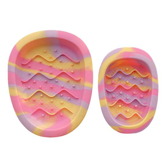 Interactive Cat Lick Mat Bowl Silicone Pet Slow Feeder Bowl Non Slip Anti-Gulping Food Dish for Large Medium Small Cats