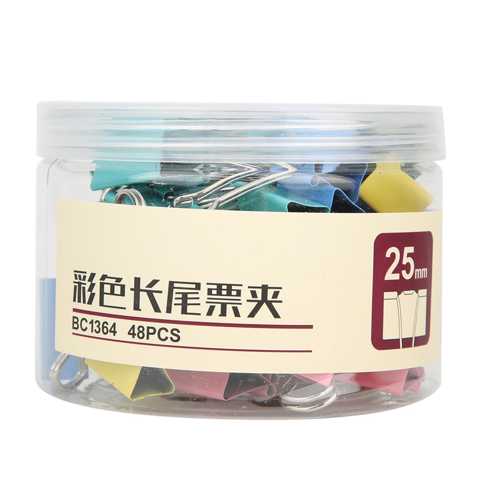 

48 шт. 4 цвета зажимы для бумаги 25 мм длинный хвост зажим для бумаги зажим для билетов канцелярские принадлежности для офиса