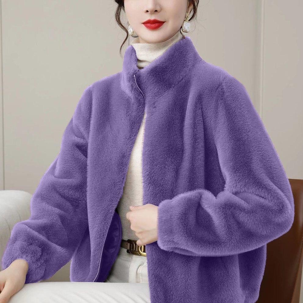 Winter Mallard Style Premium Faux Mink Plush Coat Women Versatile Loose Fit