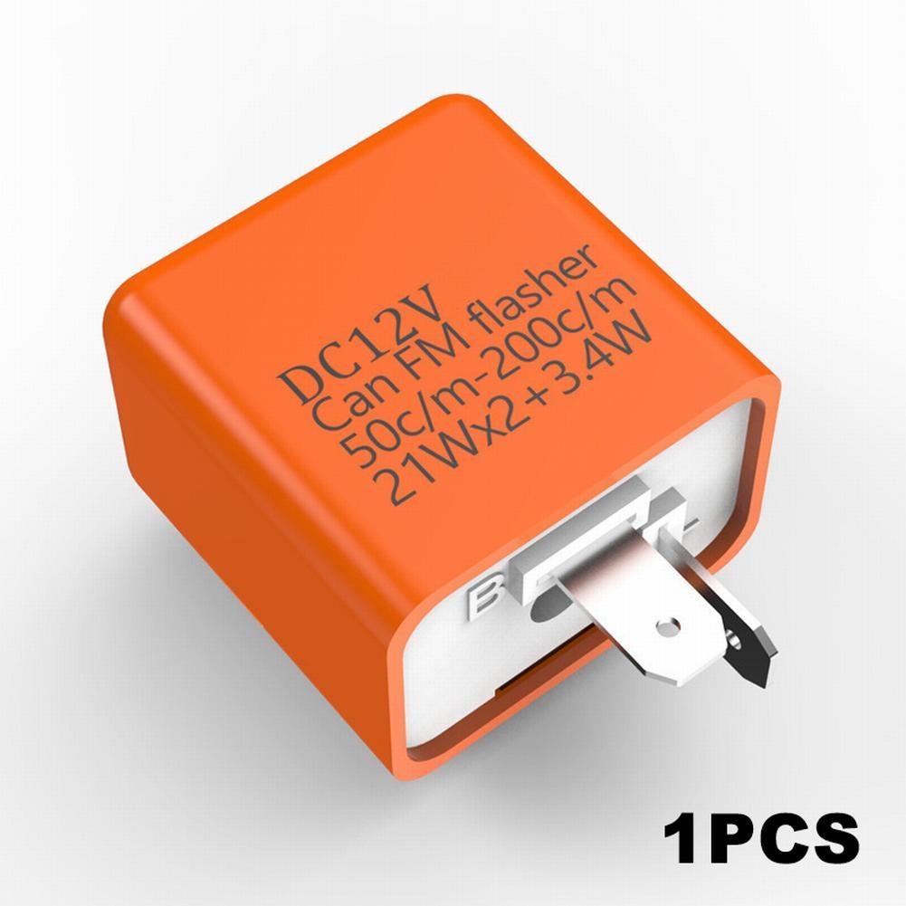 Relé Intermitente LED Electrónico de 2 Pines Velocidad Ajustable Señal de Giro Destello Rápido Nuevo