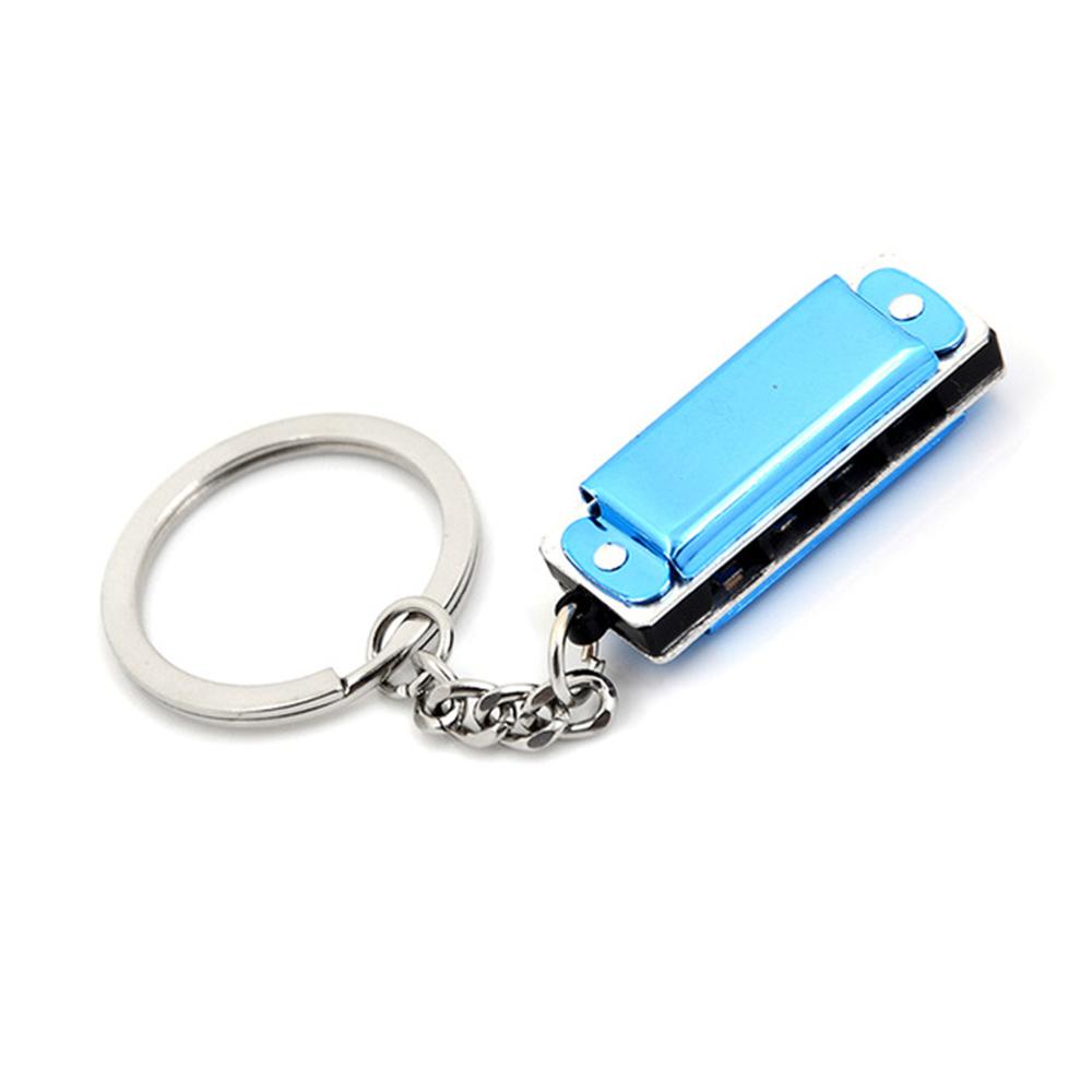 Shaped Woodwind Instruments Harmonica Keychain Keys Holder Harmonic Keyring Hanging Pedants