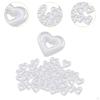 80 Acrylic Heart Beads for Craft Projects, Loose Spacer Jewelry
