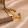 Punk Stainless Steel Twist Chain Bracelet For Women Gold Color Bracelets Cuff Bangles Femme Jewelry Bead Decompression Pulsera