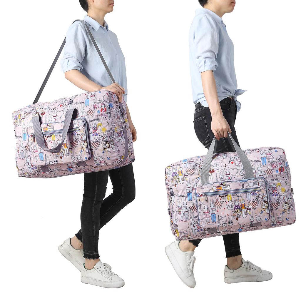 Boston Tasche mit großem Fassungsvermögen, 50L, faltbar, leicht, wasserabweisend, Krankenhaustasche, niedliche Boston Tasche für Damen, großes Fassungsvermögen, Schuhfach, Koffer