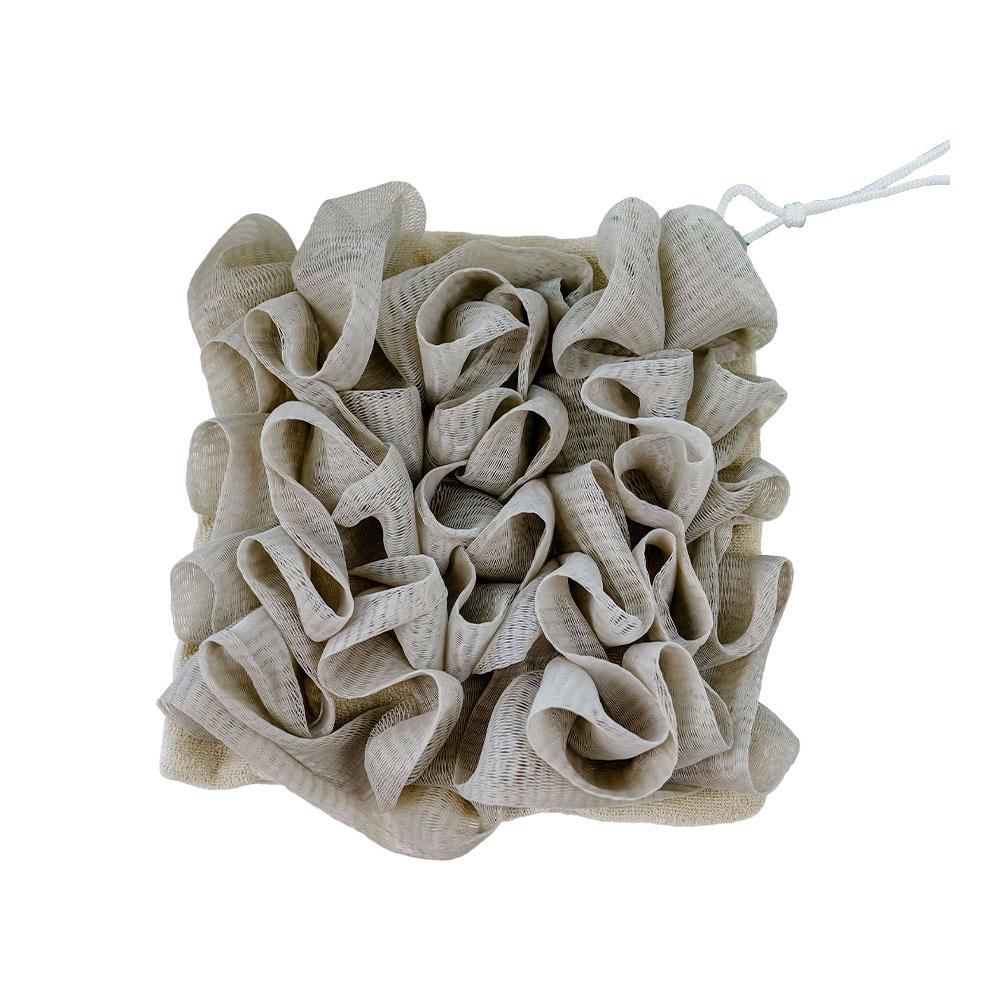 

New 2-In-1 Bath Ball Towel Loofah with Drawstring Closure for Soap Soft Exfoliating Mesh Shower Sponge Skin Care Bathing Tool хакі