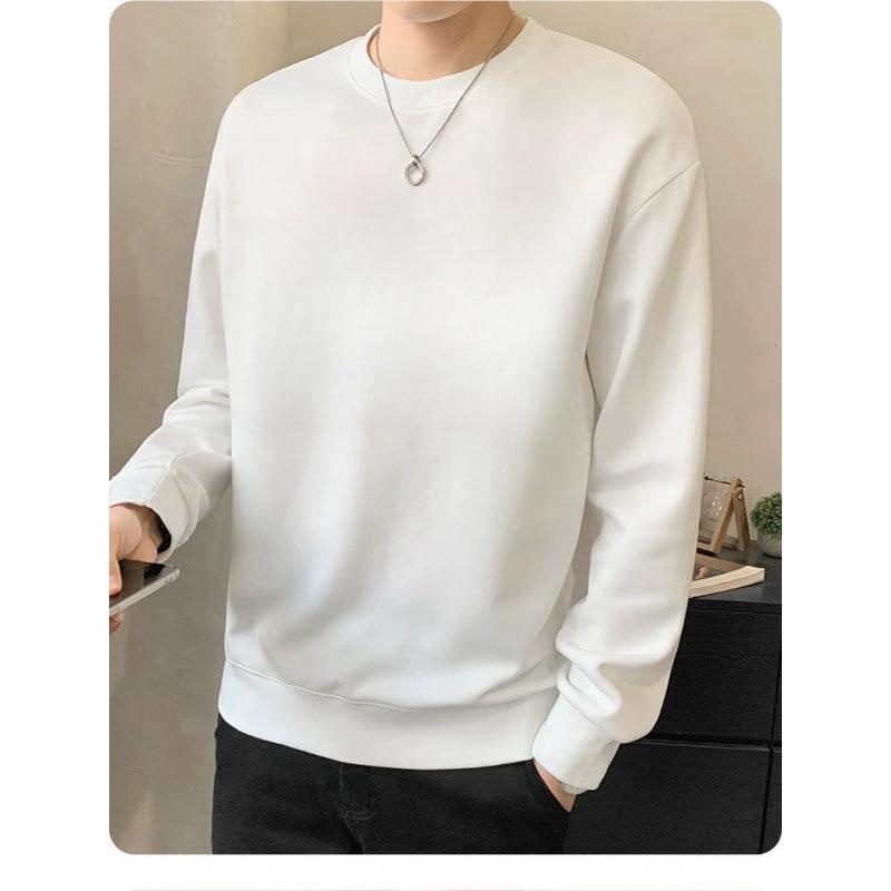 Men's Autumn & Winter Long Sleeve Crew Neck Sweatshirt – Trendy, Loose-Fit, Plus-Size, Casual Printed T-Shirt for Youth & Students
