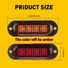 8PCS  Amber LED Side Marker Clearance Lights Waterproof Trailer Truck RV