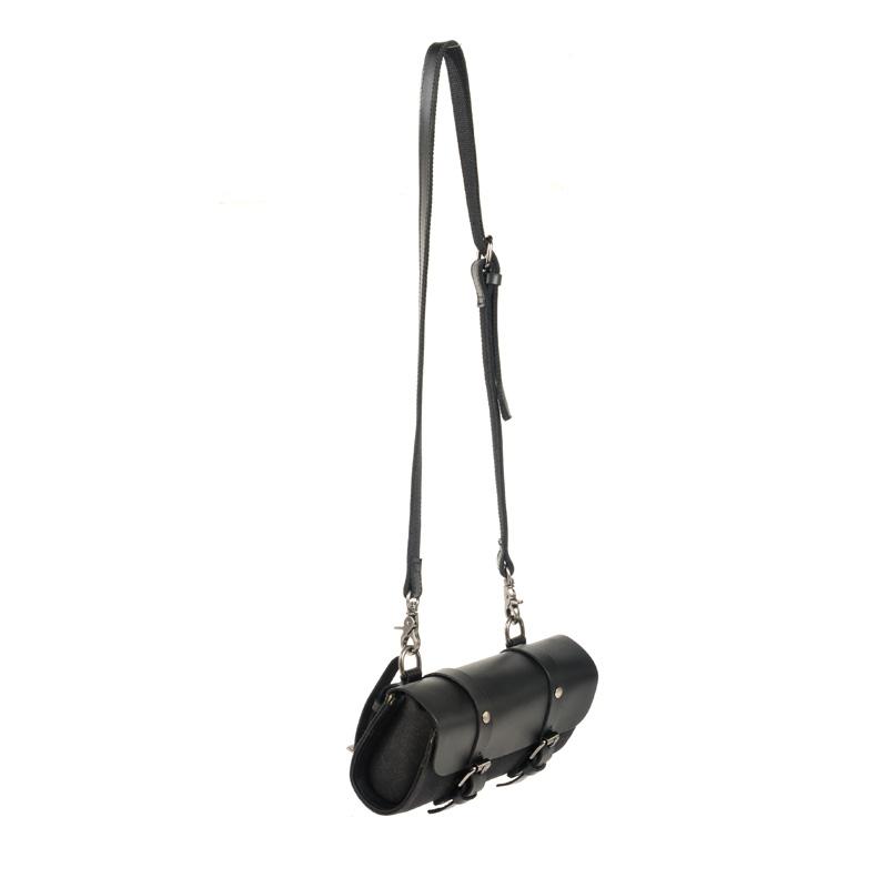 Motorrad Front Geöltes Wachs Segeltuch mit Leder Wasserdichte Fahrradtasche Schwarze Auto-Schlosstasche Damen Freizeit Diagonaltasche Taschen