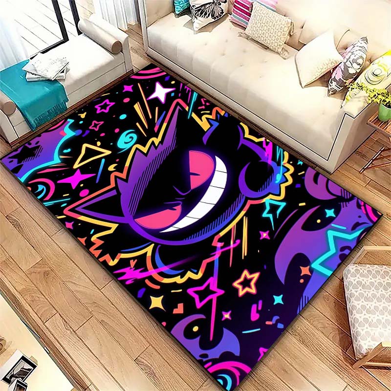 

Cool Gengar Pattern Rug Non-Slip Area Carpet Living Room Gamer Bedroom Floor Mat Home Textile Decor 60x90cm