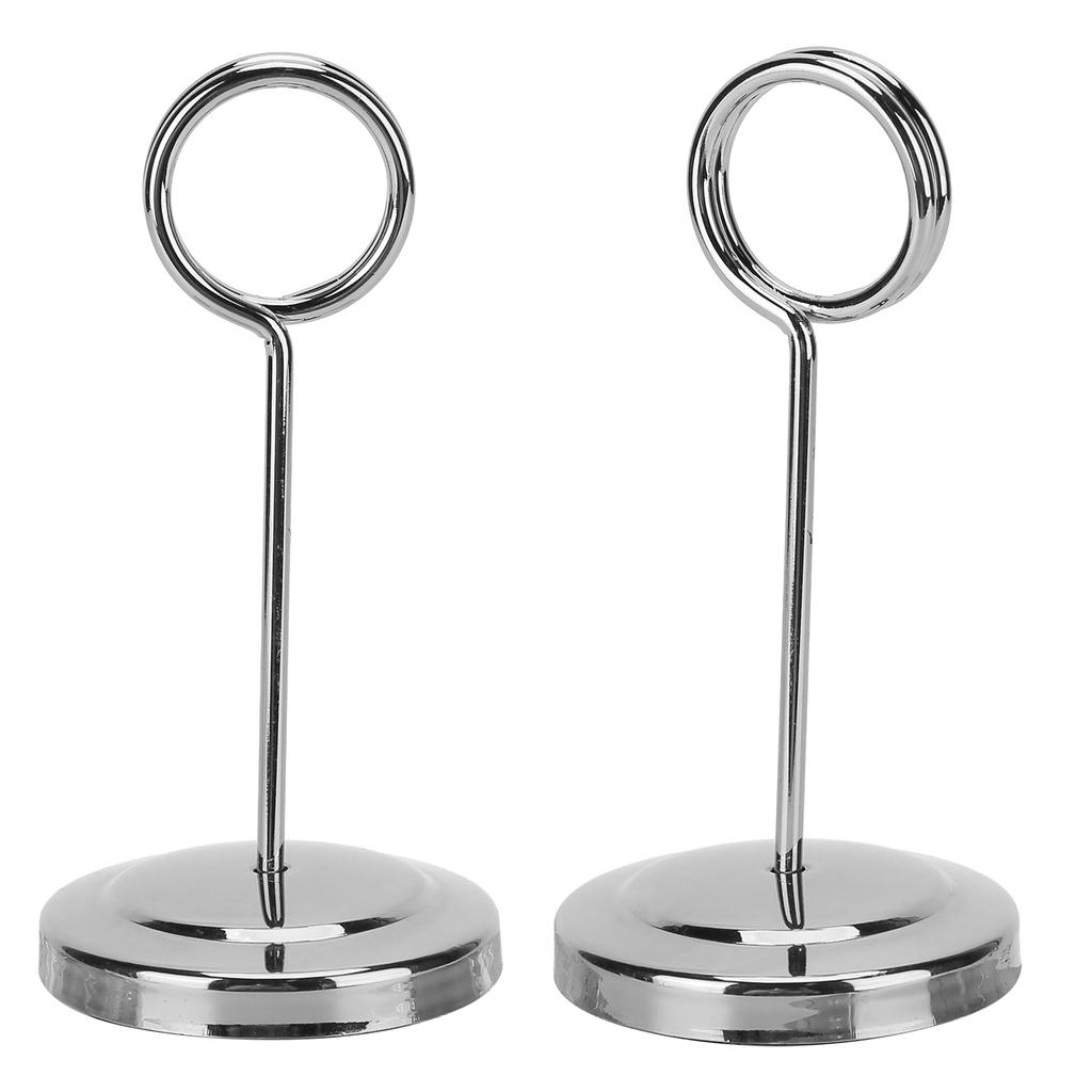 Table Number Holder Stainless Steel Durable Fade Resistant Lightweight Picture Clip for Hotel