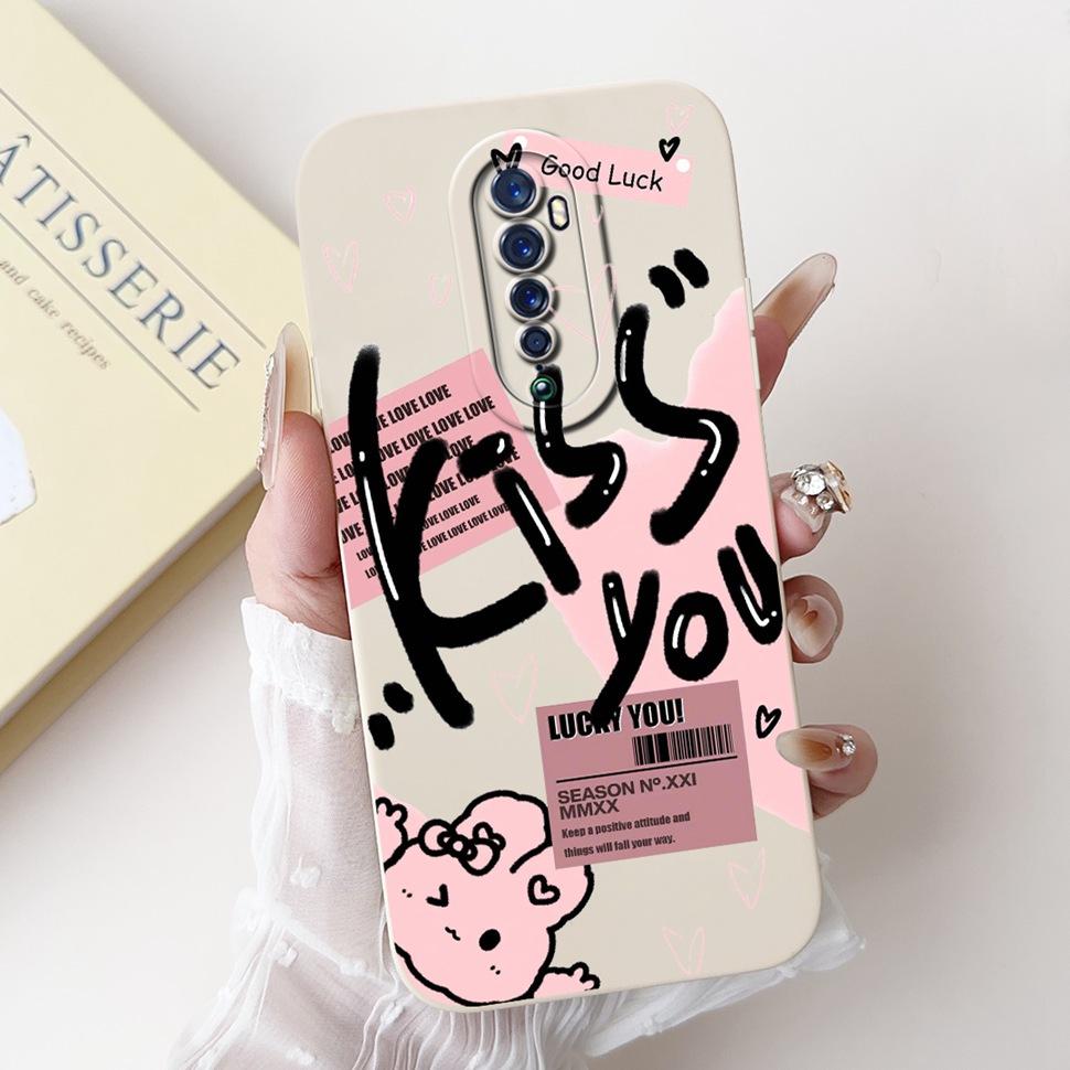 For Oppo Reno 2 2F Case Cute Rabbit Painted Cover Soft Silicone TPU Phone Cases For Oppo Reno2 F Reno 2F Back Cover Funda