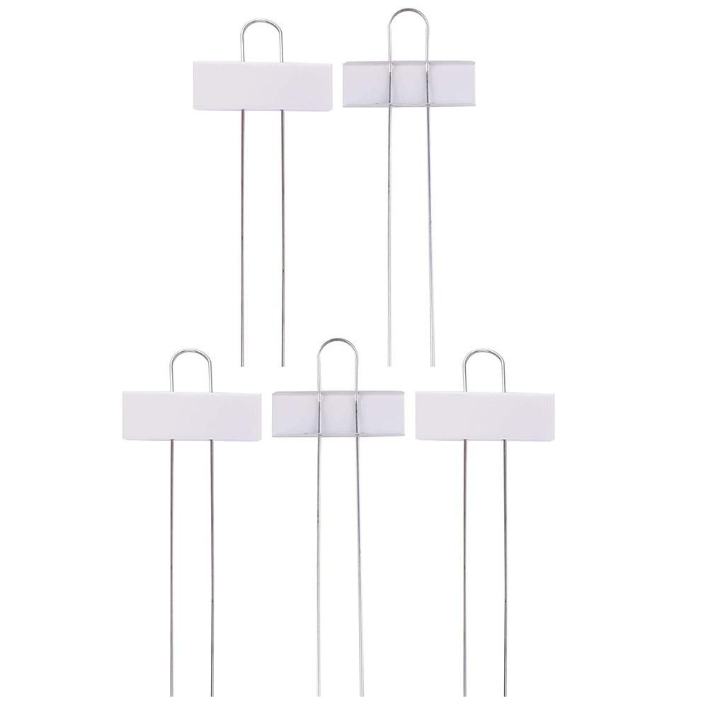 

5PCS T-Type Metal Plant Tag Metal Waterproof Classification Sign Marker Writable Weatherproof Plant Labels Garden Accessories белый