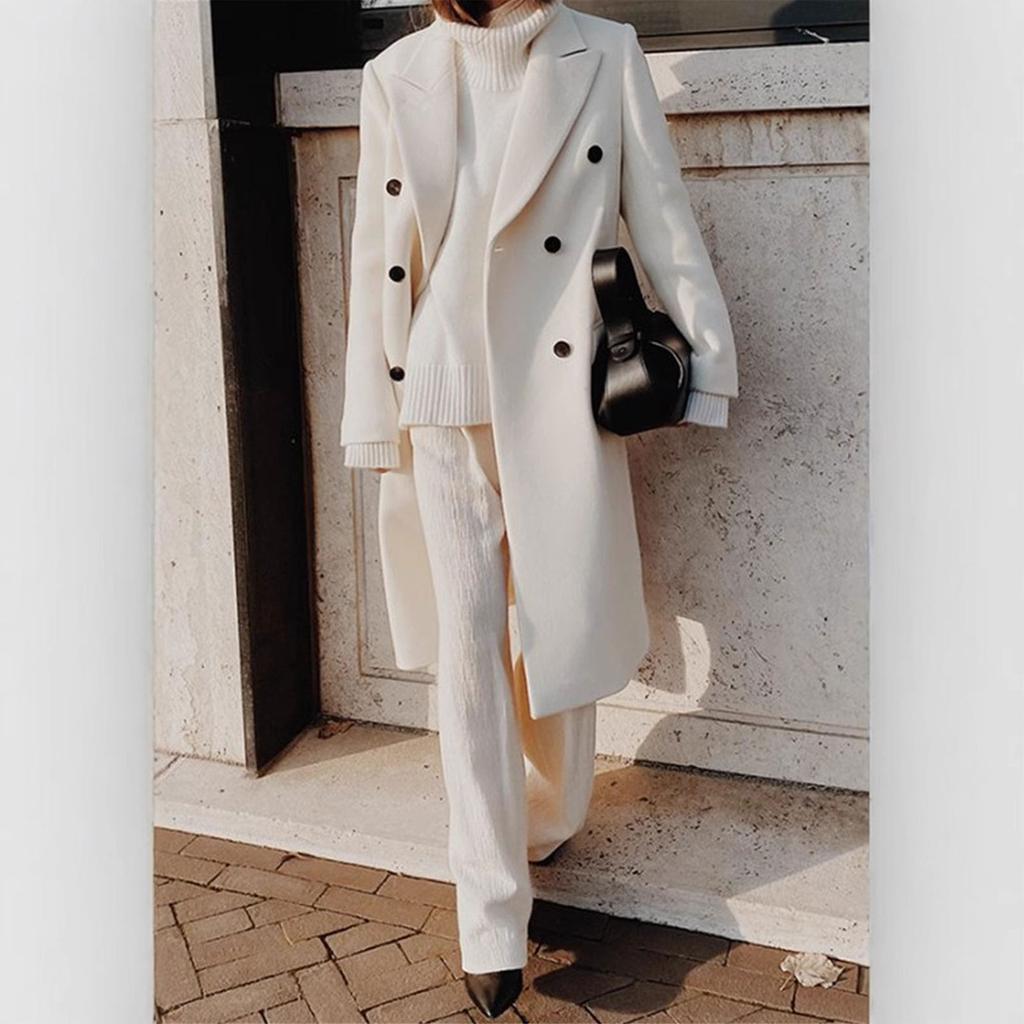 Double-sided Coat For Women, Medium Length, Slim Fitting And Winter Woolen Coat For Women