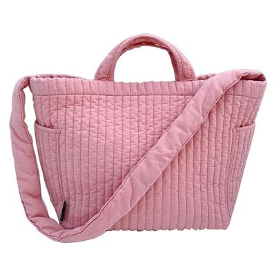 1228 Quilted Shoulder Tote Bag SC Medium Ible [Rootote] (Cherry Blue)