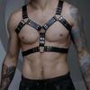 Men Harness Adjustable Sexual Body Bondage Fetish Gay Leather Chest Harness Cage Harness Belts Rave Gay Clothing For Adult Sex