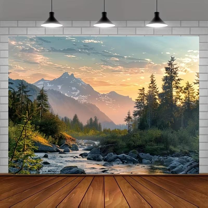 Natural Wilderness Earth Scenery Rural Scenery Living Room Bedroom Photography Background Photo Booth Props Party Banners