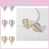Exquisite Metal Leaf Earrings For Women With Dazzling Inlays Gemstone